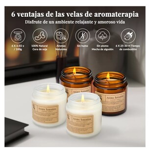 Foto 4 | Velas Aromáticas Fragancias Surtidas 6 Piezas
