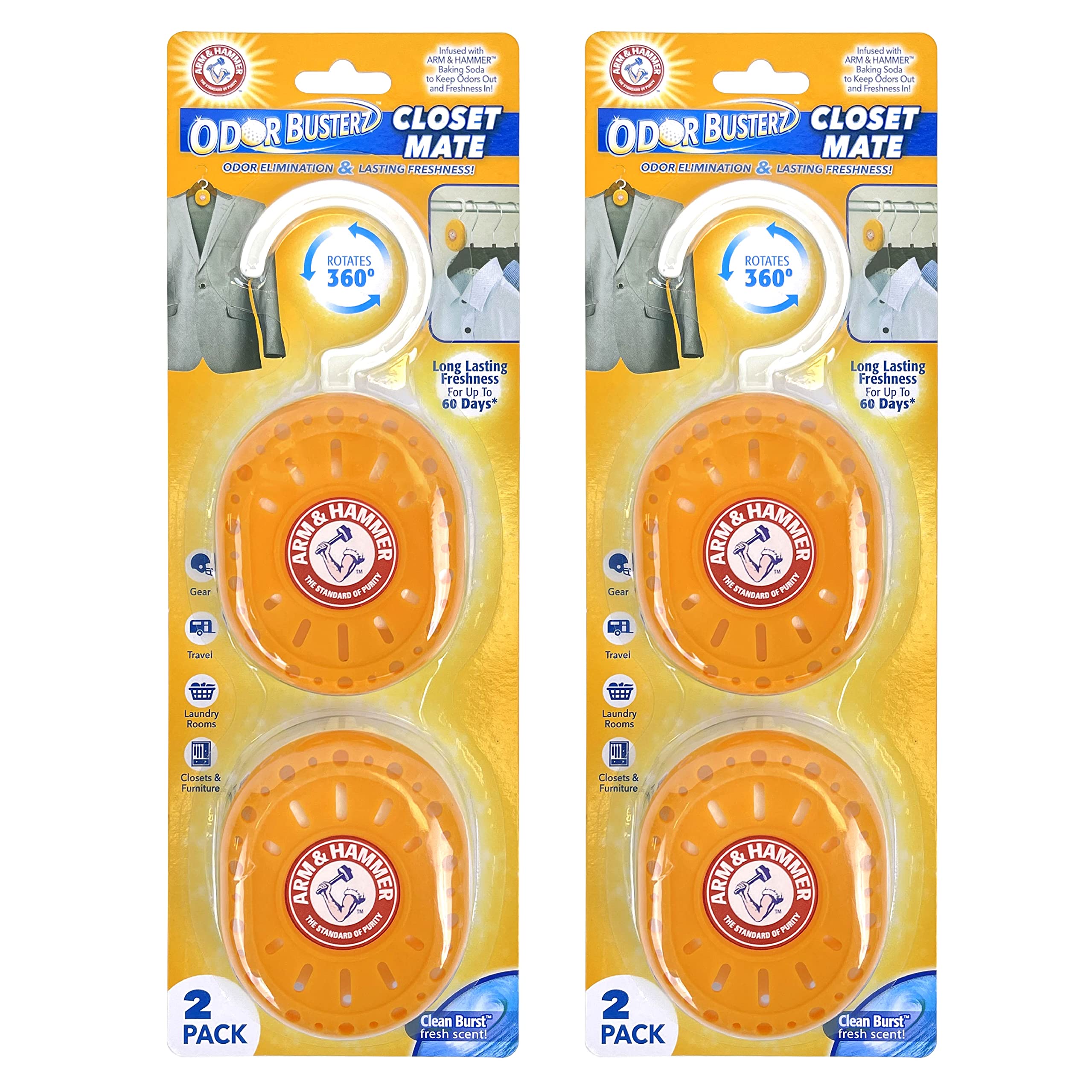 Foto 2 pulgar | Desodorizador Arm & Hammer Odor Busterz Closet Mate, Paquete De 4 - Venta Internacional.
