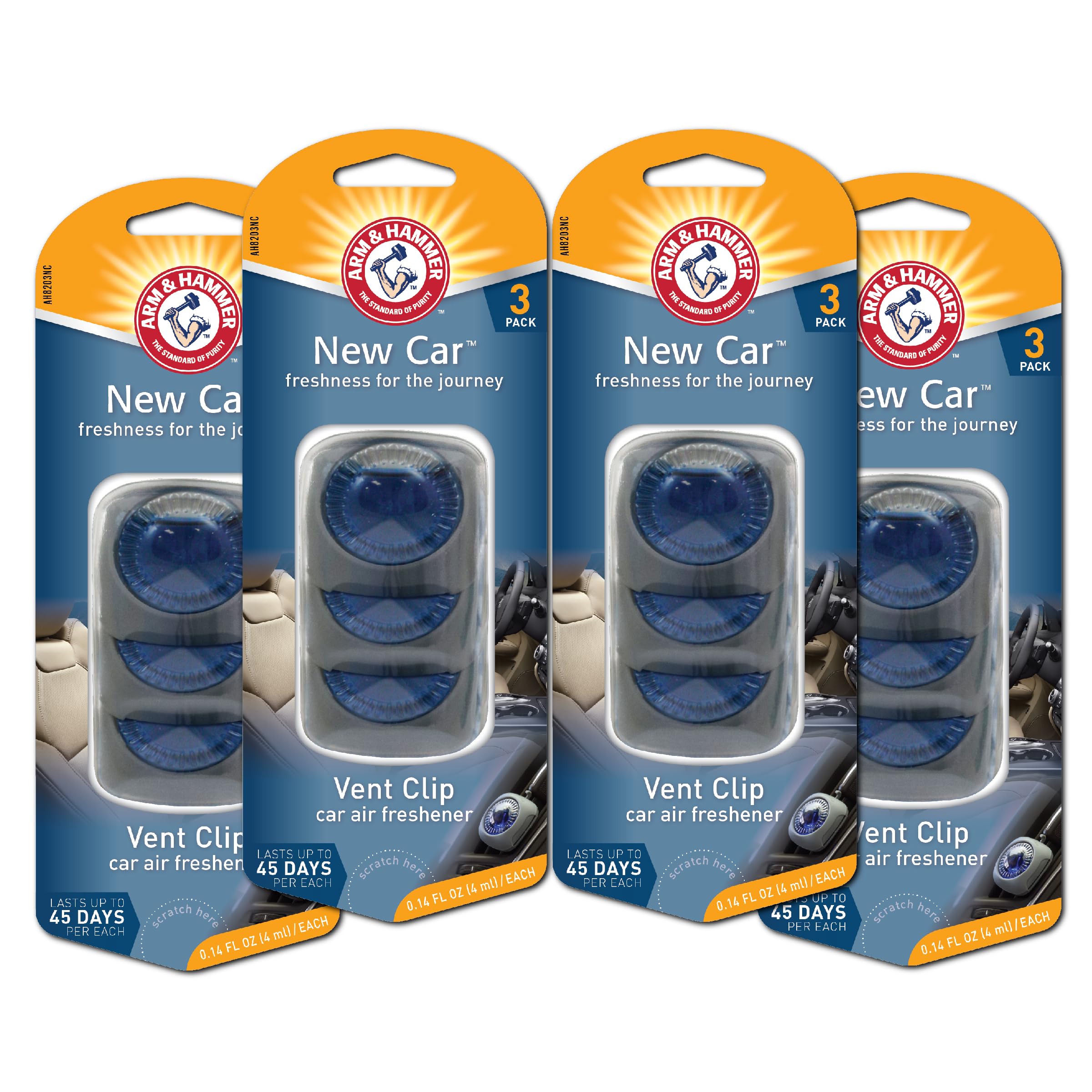 Foto 1 | Ambientador Para Coche Arm & Hammer New Car Freshness, Paquete De 4 - Venta Internacional.