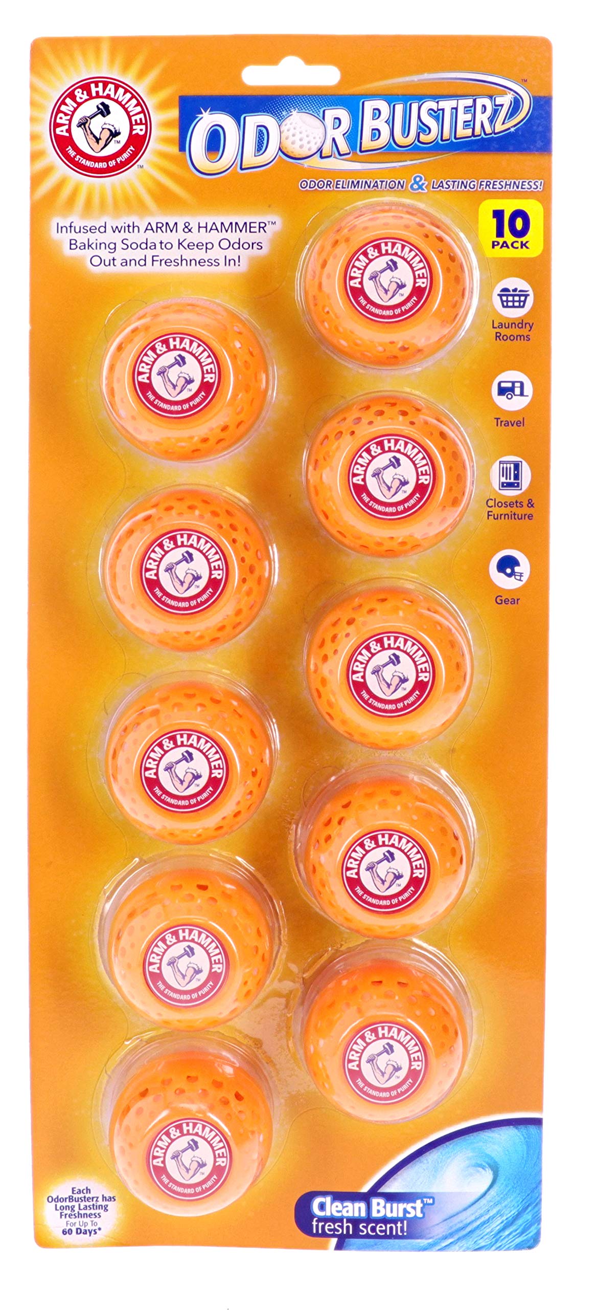 Foto 2 pulgar | Ambientador Arm & Hammer Odor Busterz Balls, 10 Unidades - Venta Internacional.