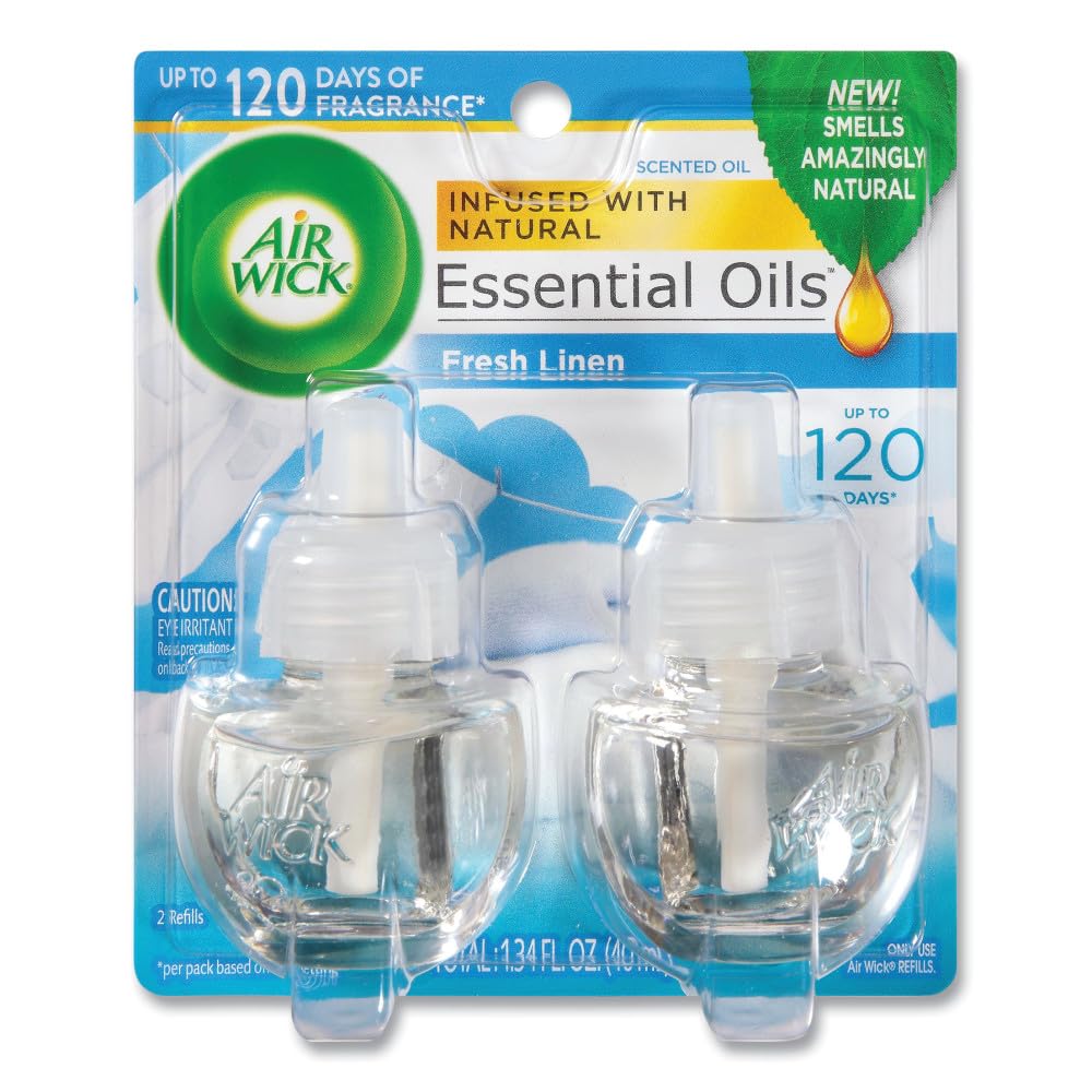 Foto 2 pulgar | Recambio De Aceite Perfumado Air Wick Plug In Fresh Linen, 2 X 120 Ml - Venta Internacional.