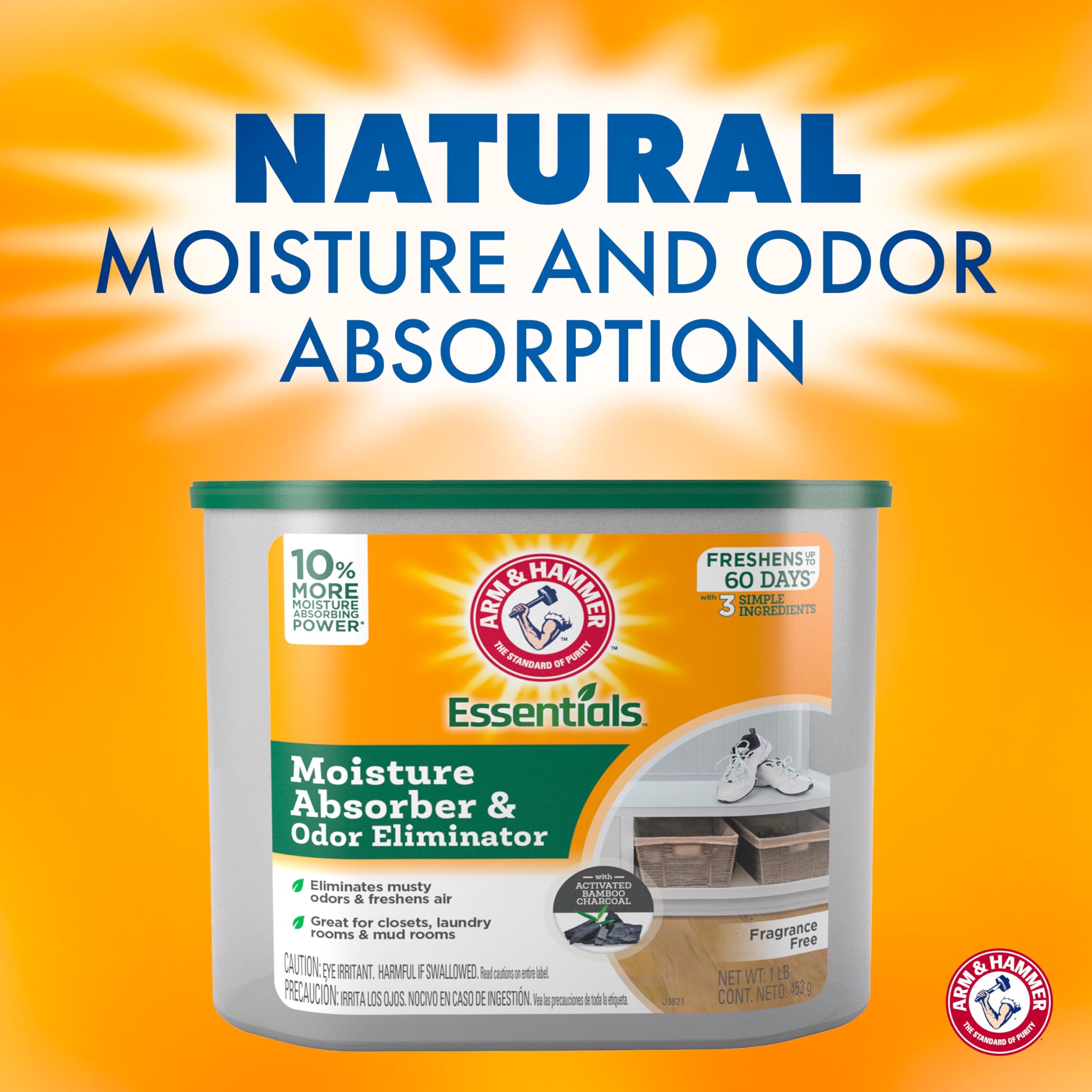 Foto 4 pulgar | Absorbedor De Humedad Tub Arm & Hammer Essentials, Paquete De 3, 454 G - Venta Internacional.