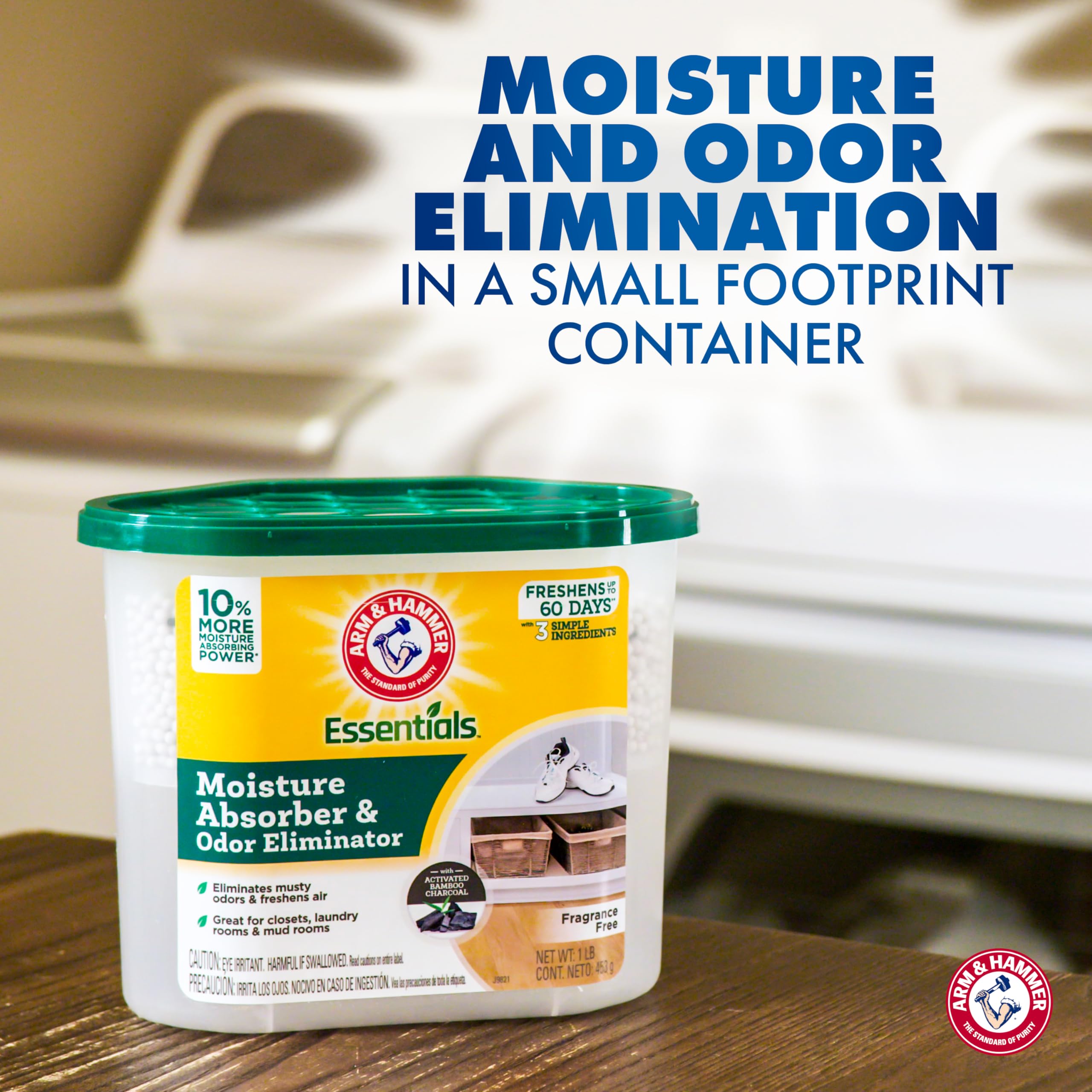 Foto 6 | Absorbedor De Humedad Tub Arm & Hammer Essentials, Paquete De 3, 454 G - Venta Internacional.