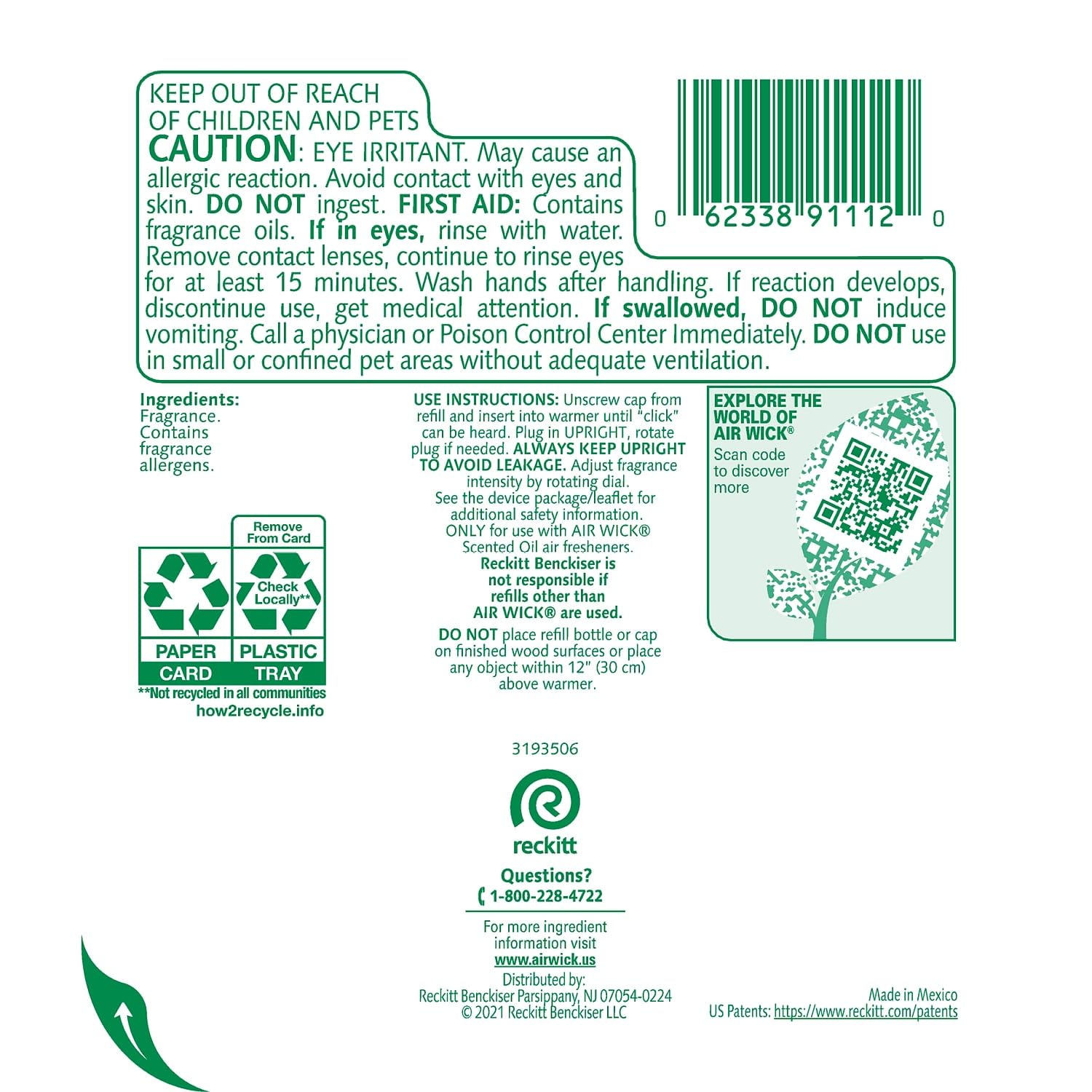 Foto 5 pulgar | Recambio De Aceite Perfumado Air Wick Plug In Summer Delights, 2 X 120 Ml - Venta Internacional.