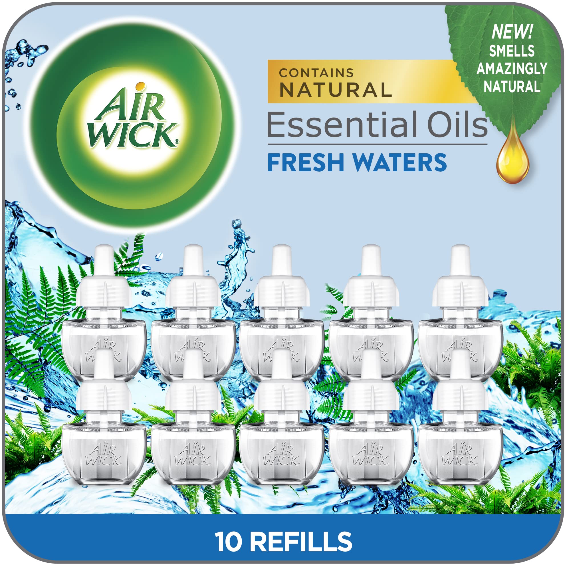 Foto 2 pulgar | Aceites Perfumados Air Wick Fresh Waters 0+10 Recargas De 600 Ml - Venta Internacional.