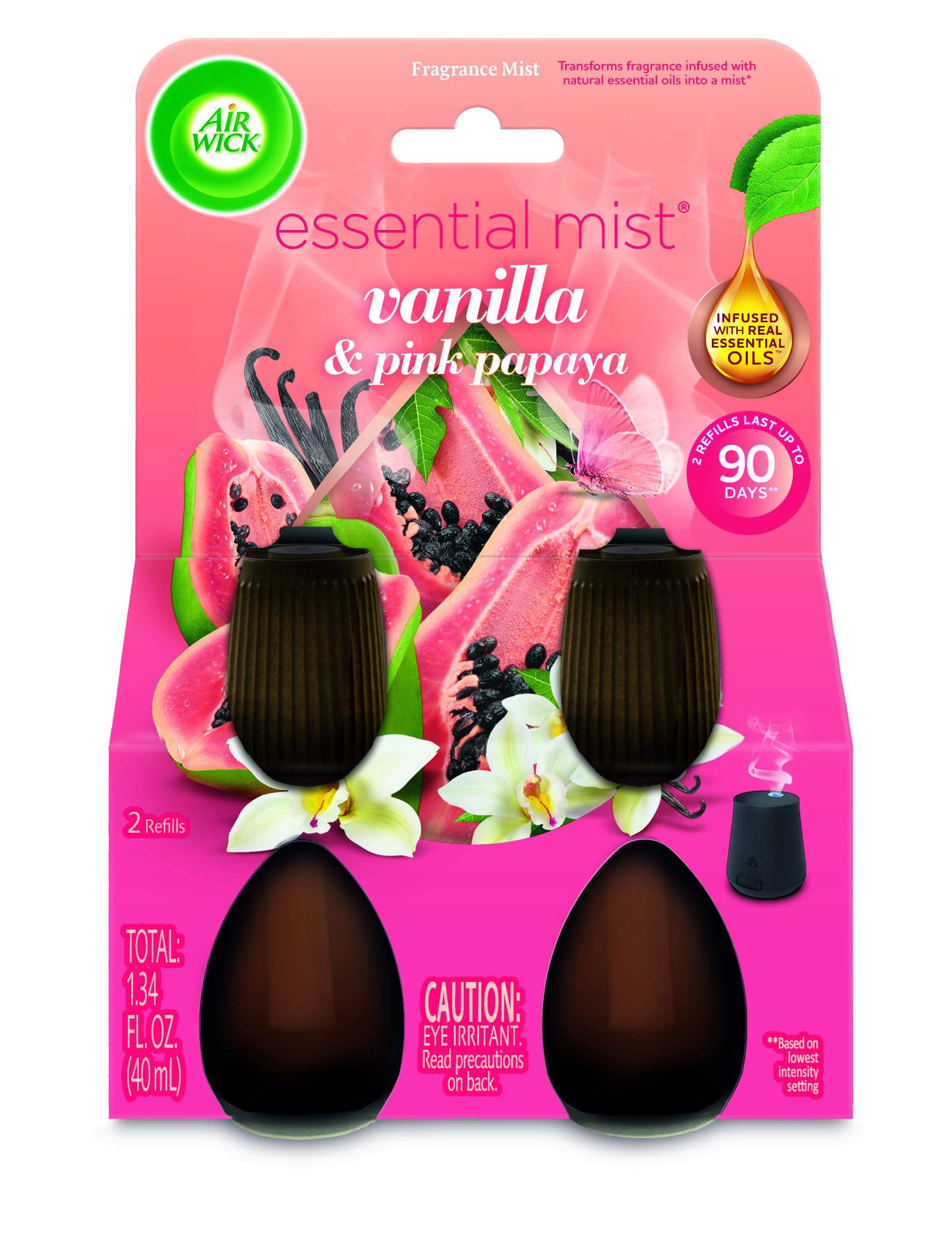 Foto 2 pulgar | Air Wick Essential Mist Twin Refill  Vainilla Y Papaya Rosa - Venta Internacional.