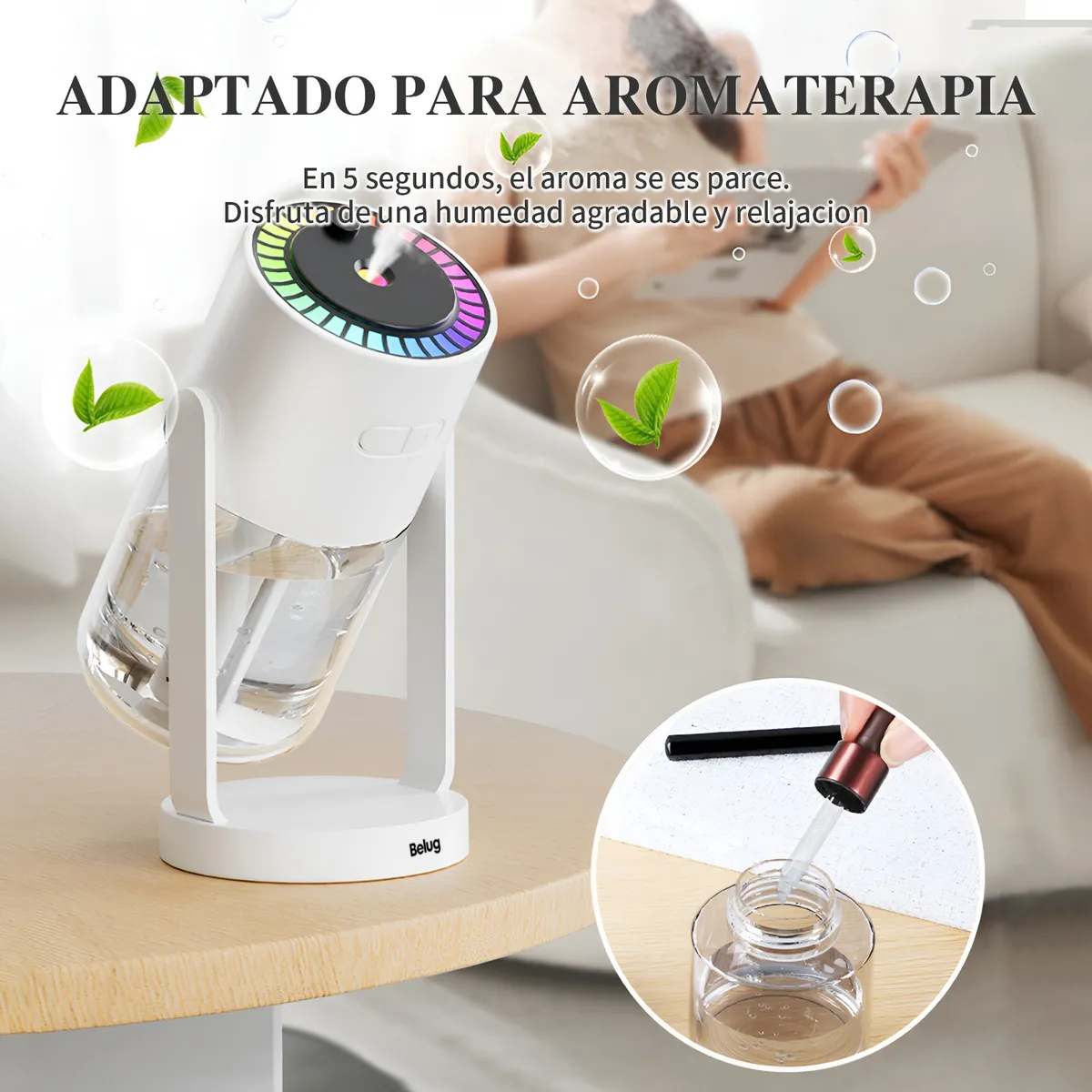 Foto 2 | Humidificador Difusor Aceites Esenciales Difusores Aroma Blanco