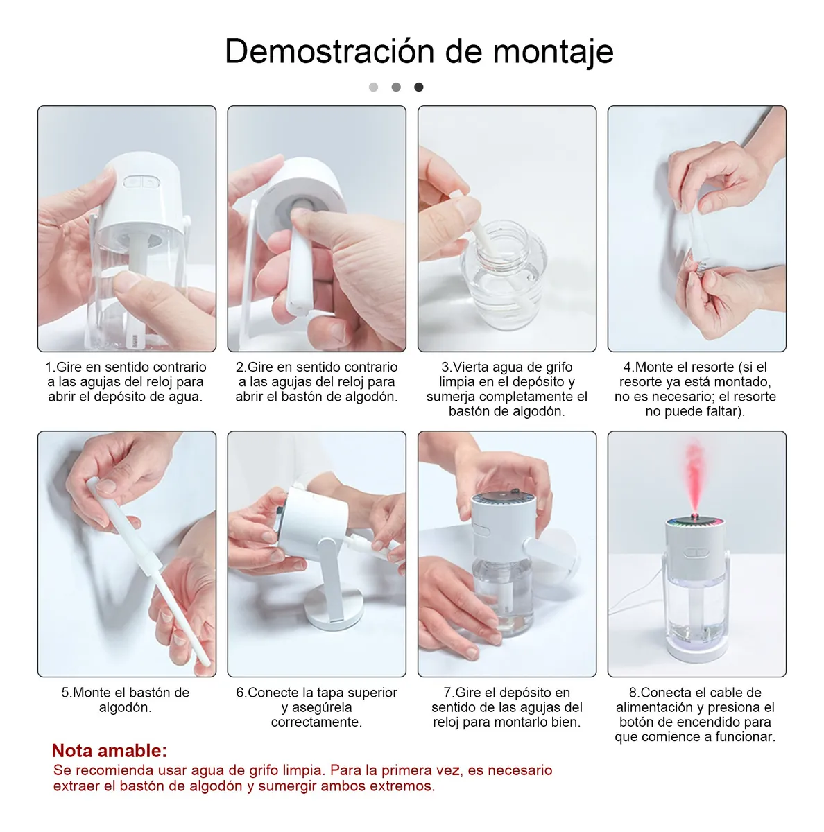 Foto 5 pulgar | Humidificador Difusor Aceites Esenciales Difusores Aroma Blanco