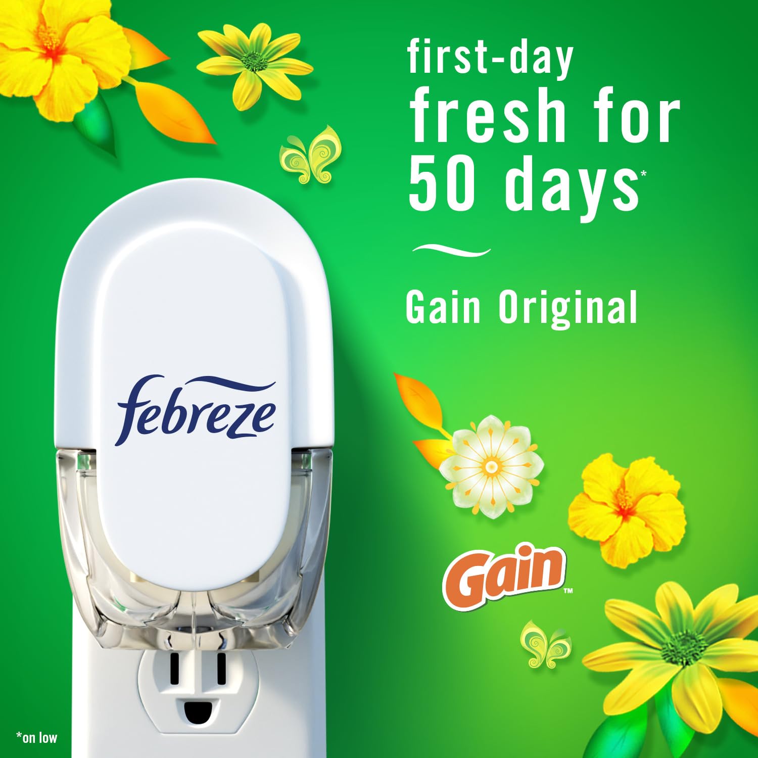 Foto 4 pulgar | Ambientador Febreze  Que Combate Los Olores  Se Desvanece Y Desafía A Plug Gain - Venta Internacional.