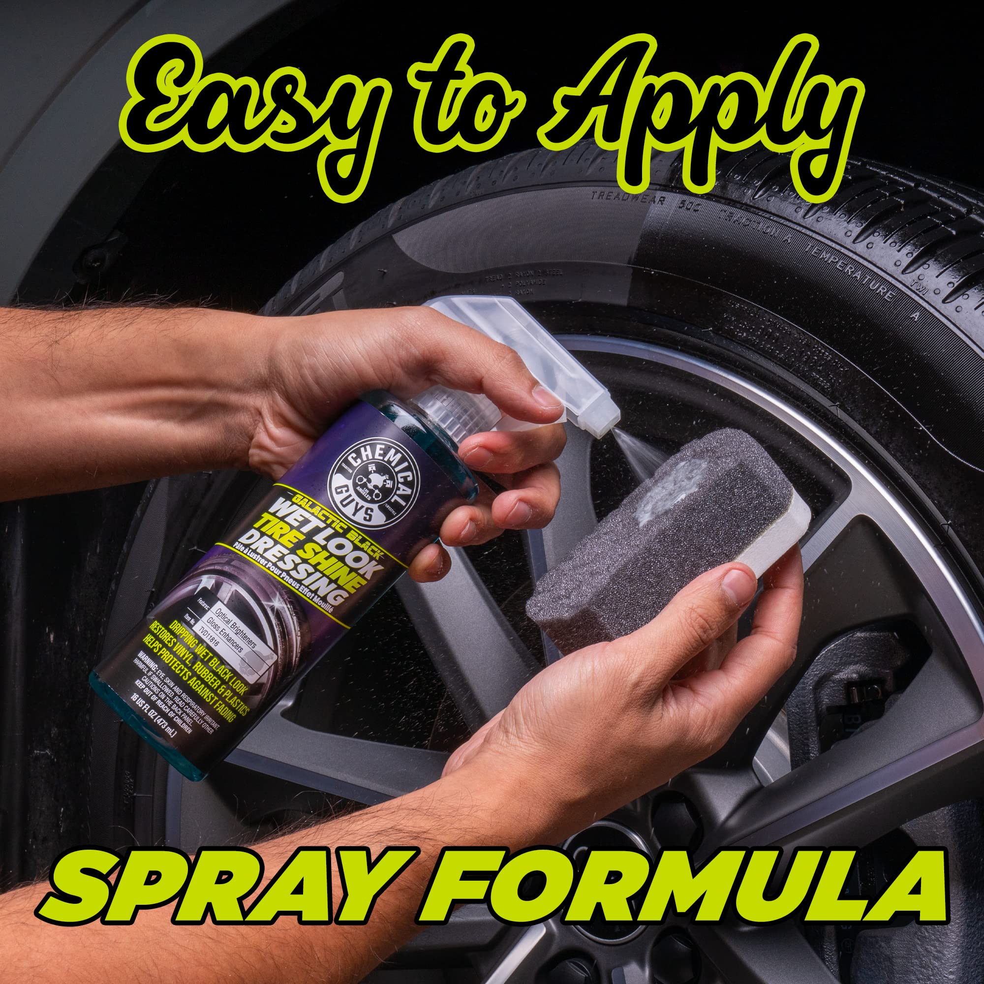 Foto 3 pulgar | Tire Shine Dressing Chemical Guys Galactic Black 473 Ml - Venta Internacional.