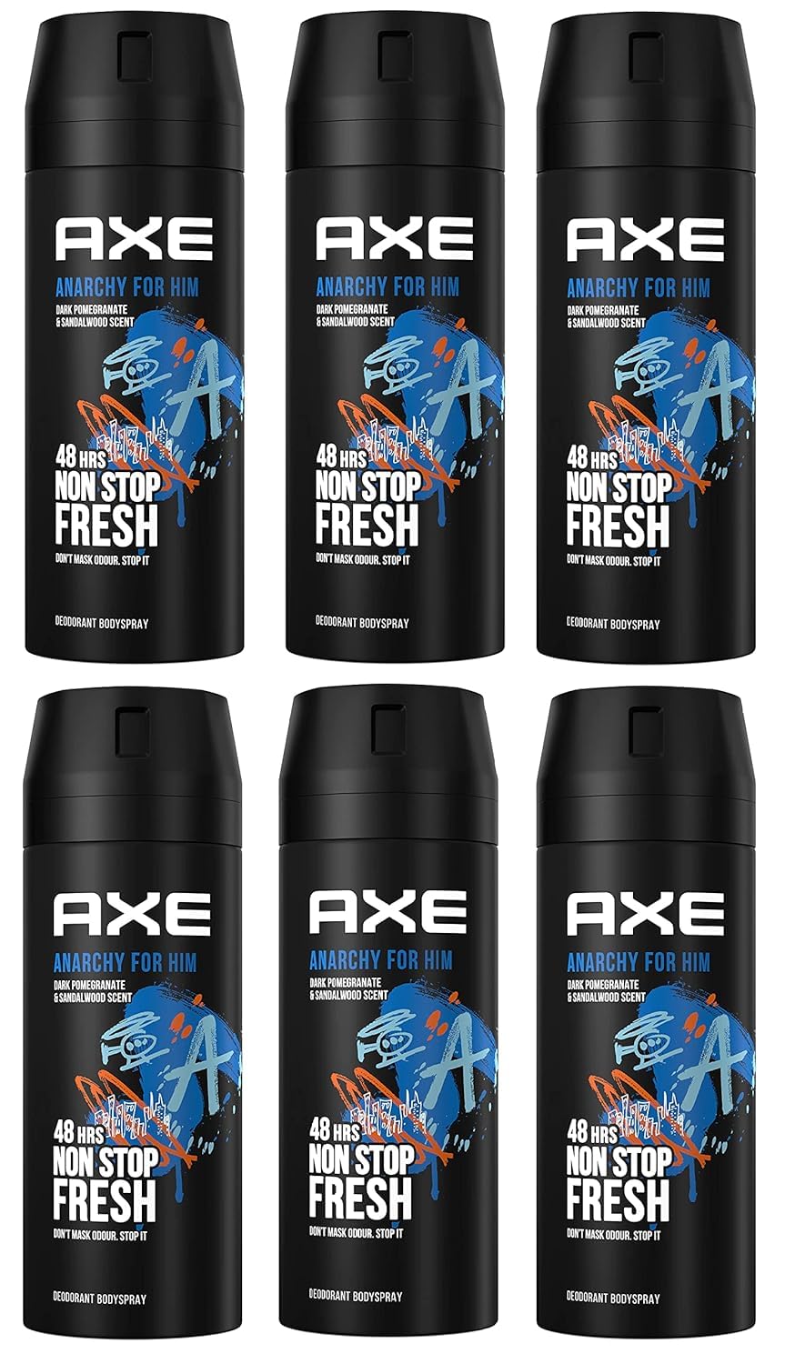Foto 2 pulgar | Desodorante Corporal En Aerosol Axe Anarchy 150 Ml Para Hombre (paquete De 6) - Venta Internacional.