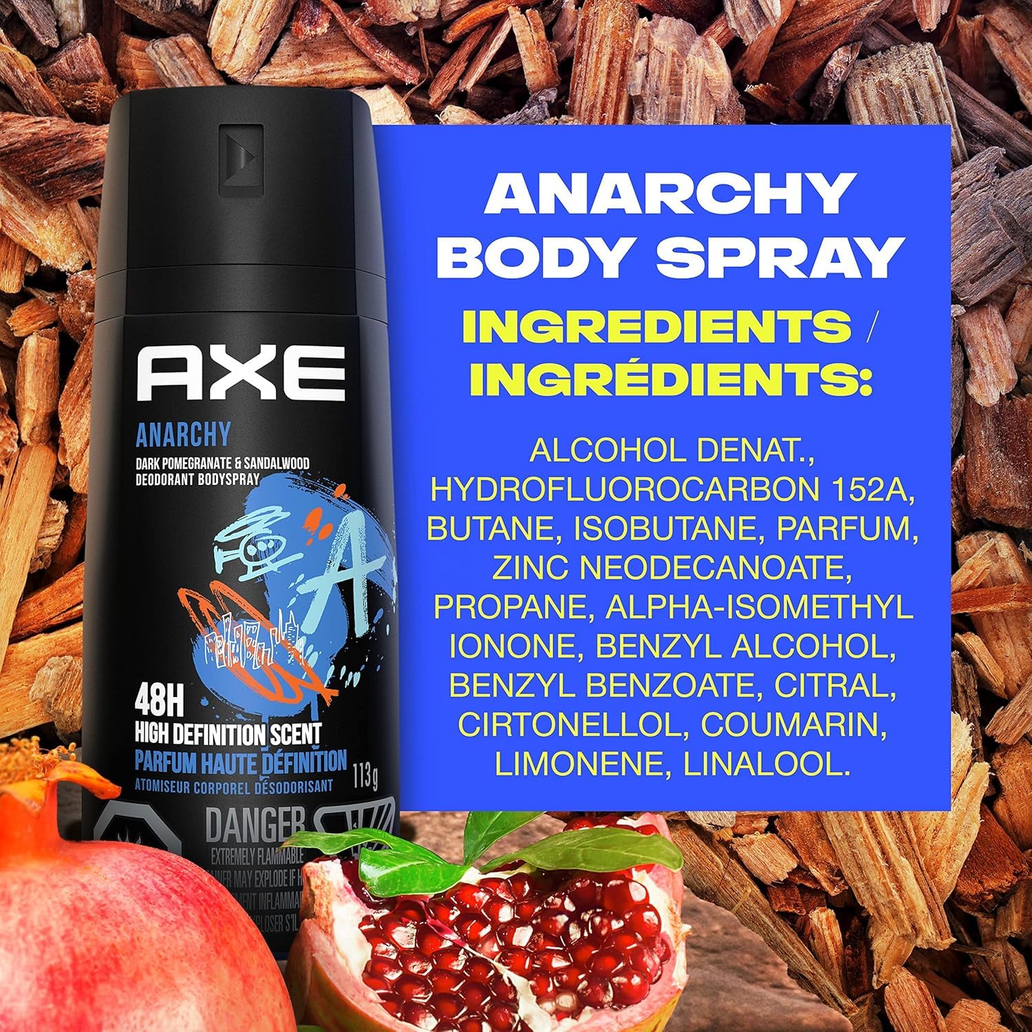 Foto 4 pulgar | Desodorante Corporal En Aerosol Axe Anarchy 150 Ml Para Hombre (paquete De 6) - Venta Internacional.