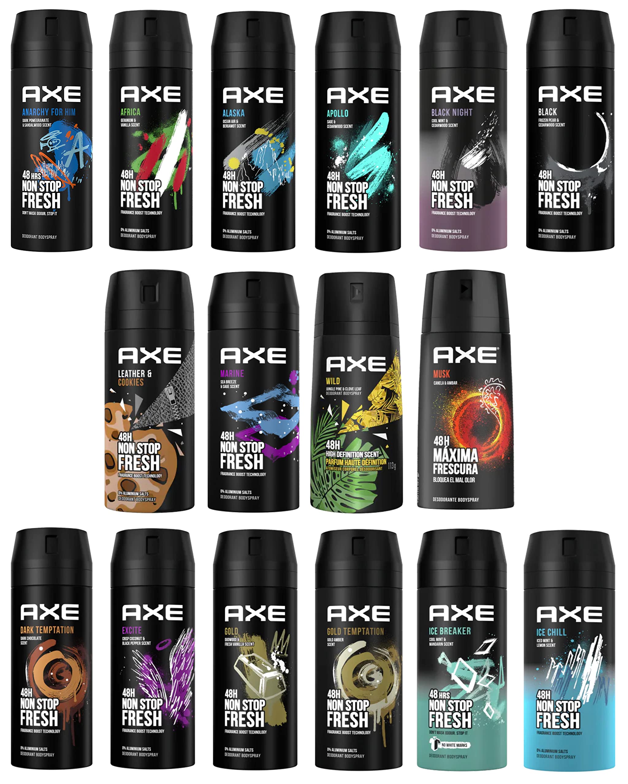 Body Spray Axe, Desodorante Y Antitranspirante, 150 Ml, 12 Unidades - Venta Internacional.