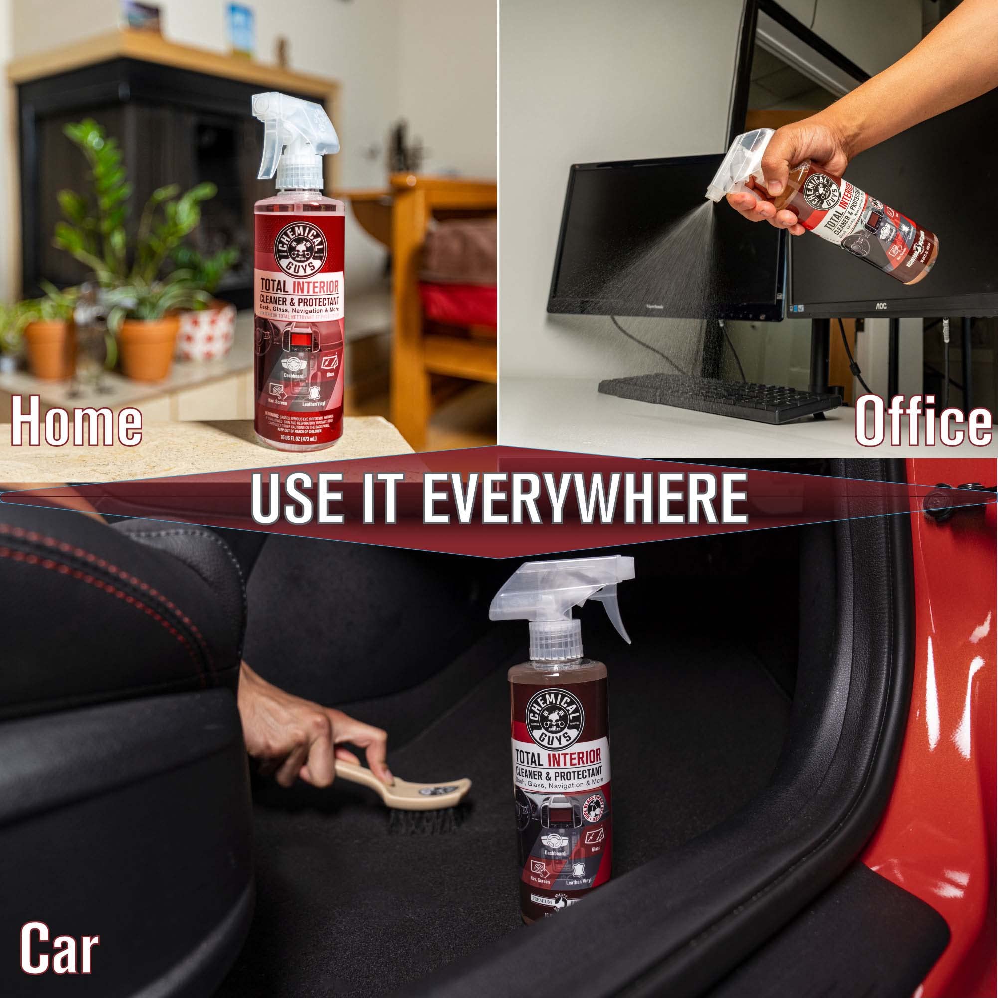 Foto 5 pulgar | Limpiador Y Protector De Interiores Chemical Guys En Total 473 Ml - Venta Internacional.