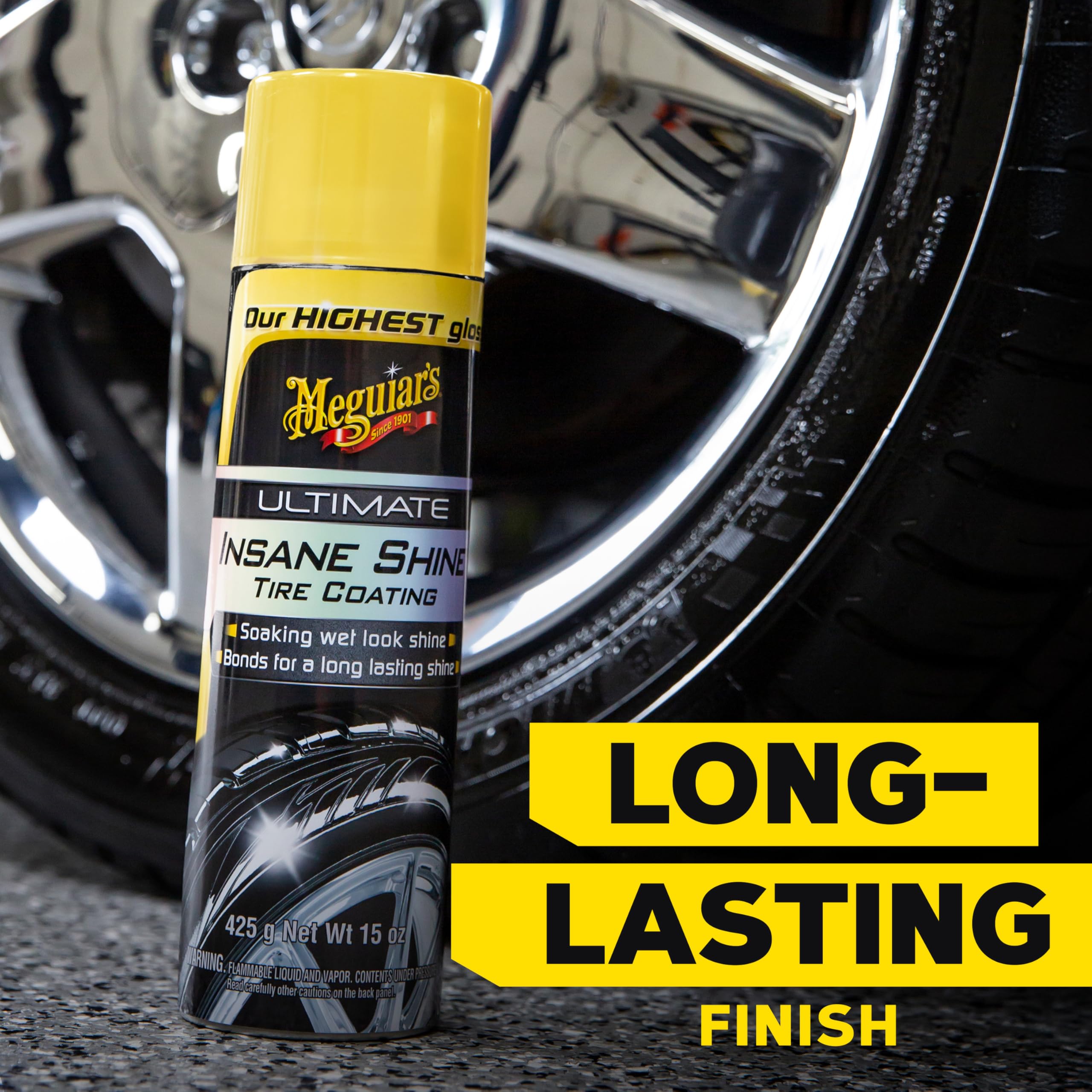 Foto 6 pulgar | Neumáticos Meguiar's Ultimate Insane Shine  Lata De Aerosol De 450 Ml - Venta Internacional.
