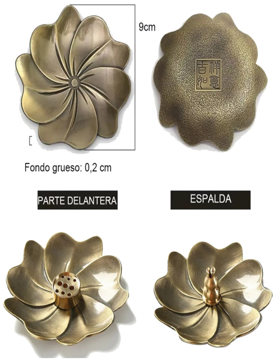 Foto 6 pulgar | Porta Incienso Flor De Loto + Termo De Agua Güish