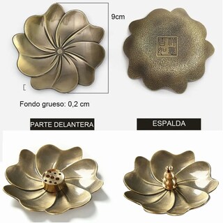 Foto 3 | Porta Incienso En Forma De Flor De Loto Eo Safe Imports Esi-20514 Dorado
