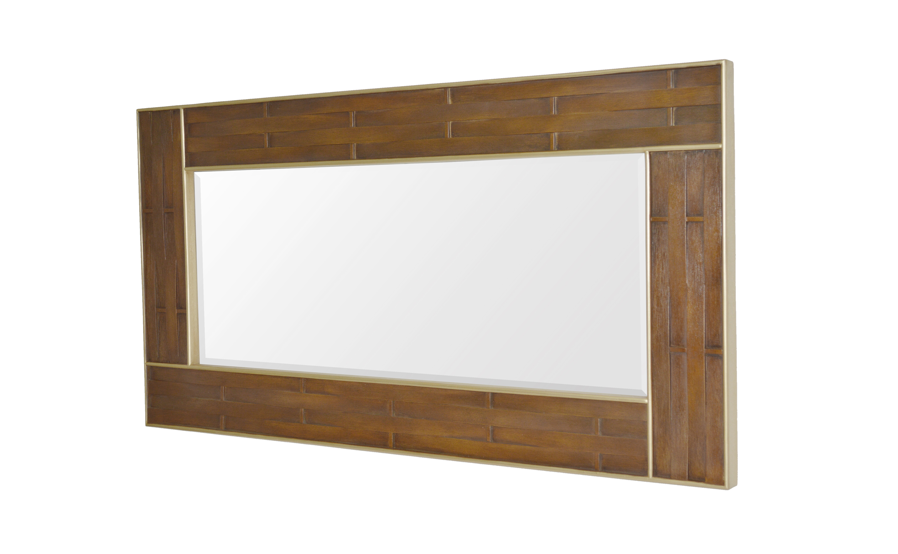 Foto 1 | Espejo de Piso y de Pared Natura Nogal con Oro 99 X 189 CM
