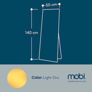 Foto 5 | Espejo De Piso Mobi Carolina L-m001 Oro Claro
