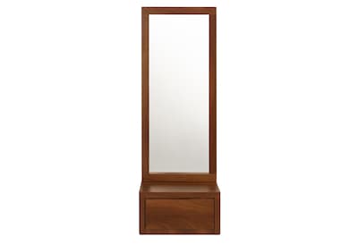 Foto 1 | Espejo De Cuerpo Completo / De Pie Con 1 Cajón Color Nogal - Madera Industrializada