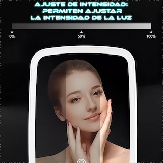 Foto 3 | Espejo De Maquillaje Con Luces Led Plegable Y Portátil Estilo De Tres Colores.