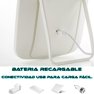Foto 7 | Espejo De Maquillaje Con Luces Led Plegable Y Portátil Estilo De Tres Colores.