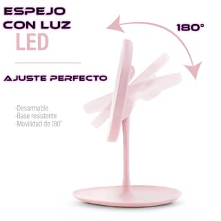 Foto 3 | Espejo De Maquillaje Con Luces Led Portátil Estilo De Tres Colores Kitty