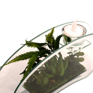 Foto 2 | Adorno Led Para Jarrón De Cristal, Planta Verde, 12,5 Cm, Con Base De Espejo - Venta Internacional.