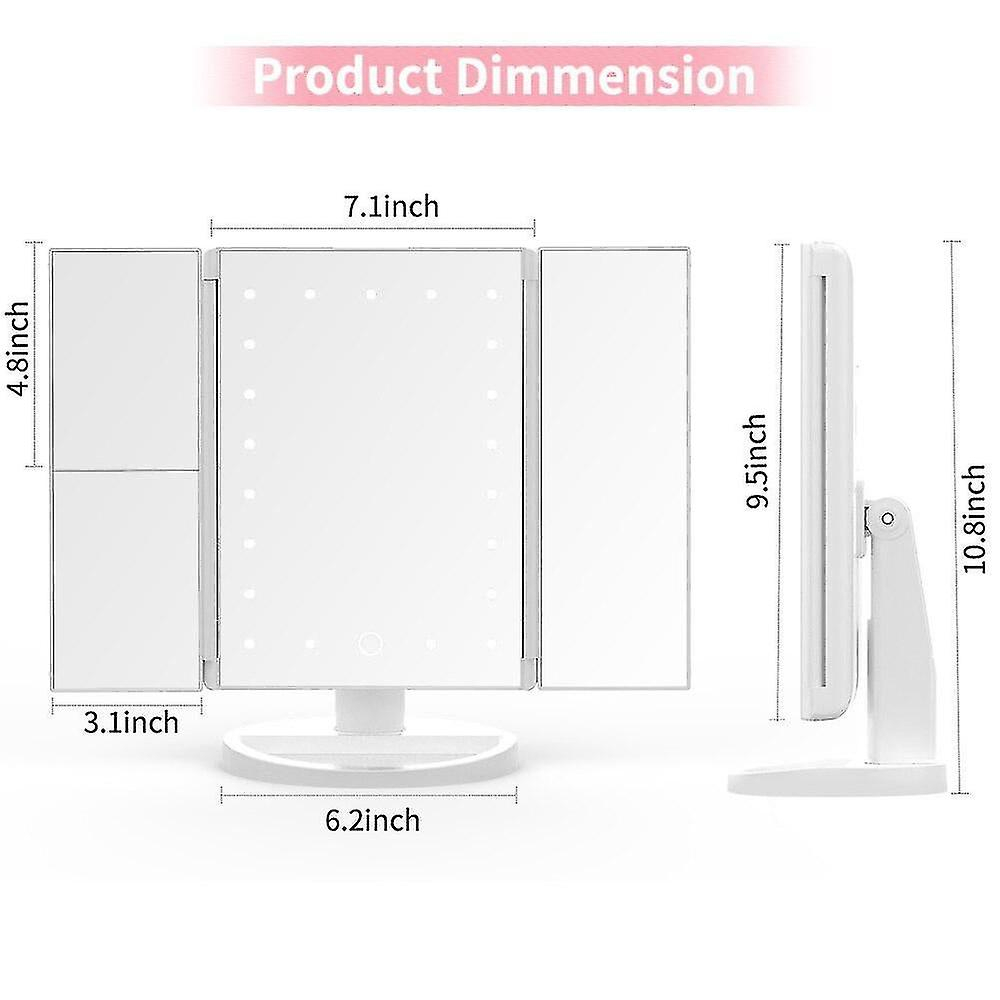 Foto 3 pulgar | Espejo De Maquillaje Huoguo  Pantalla Táctil Led De 22 Luces  3 Veces - Venta Internacional.