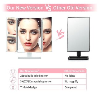 Foto 4 | Espejo De Maquillaje Huoguo Pantalla Táctil Led De 22 Luces 3 Veces - Venta Internacional.