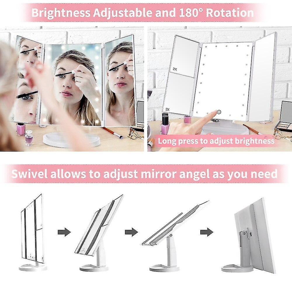Foto 5 | Espejo De Maquillaje Huoguo  Pantalla Táctil Led De 22 Luces  3 Veces - Venta Internacional.