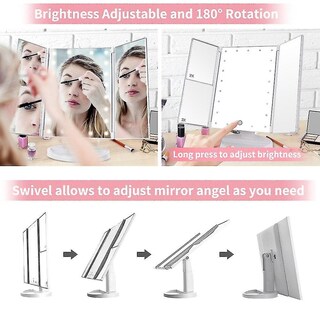 Foto 5 | Espejo De Maquillaje Huoguo Pantalla Táctil Led De 22 Luces 3 Veces - Venta Internacional.