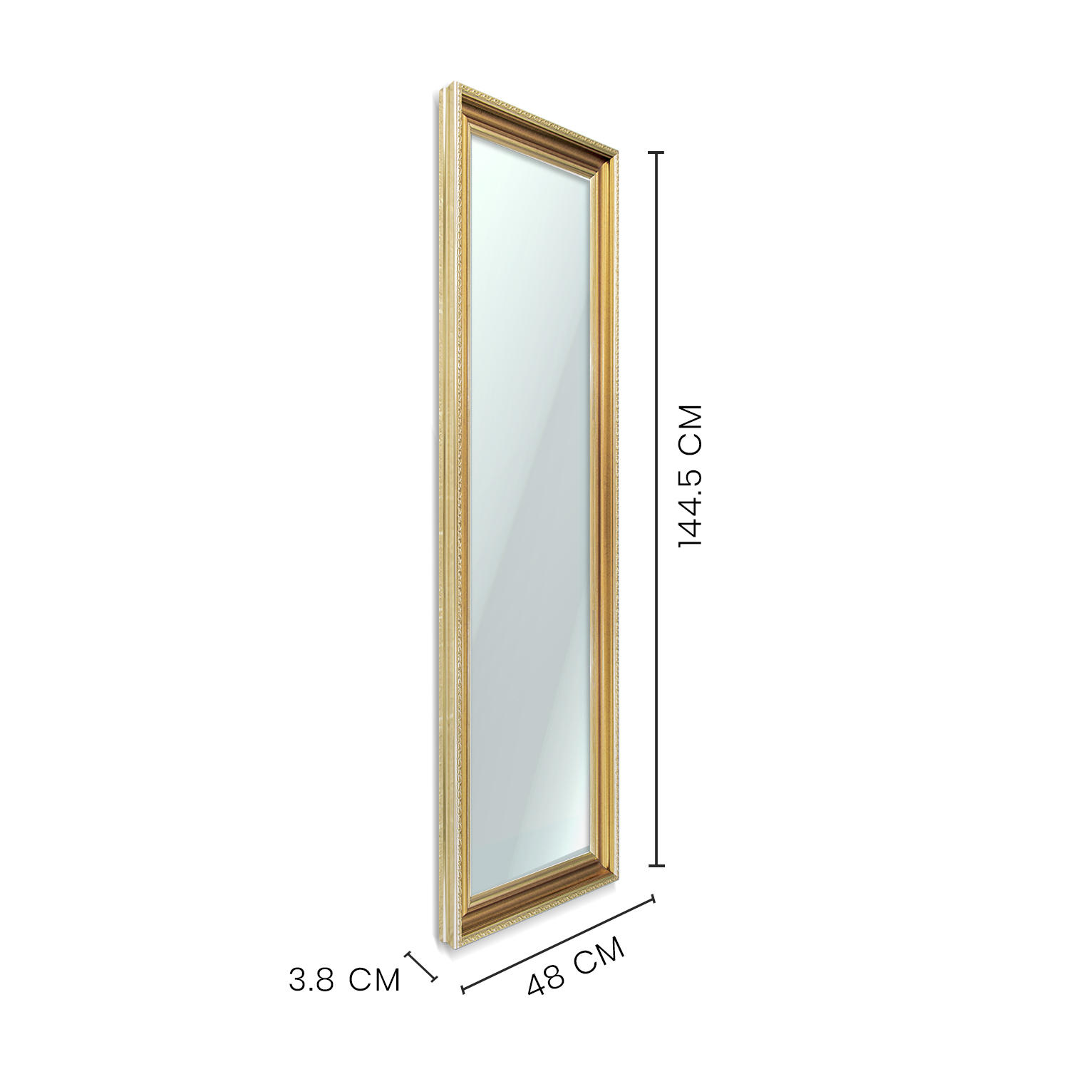 Foto 3 pulgar | Espejo Paspartu Frames color Dorado 144 x 46.5 cm