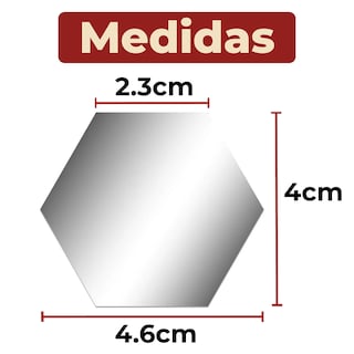 Foto 6 | Set de 10 Piezas de Vinilo Decorativo con Acabado de Espejo con Diseño de Hexágono