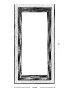 Foto 6 | Espejo de Pared y de Piso Genérico Tresse color Plata 94 x 184 cm