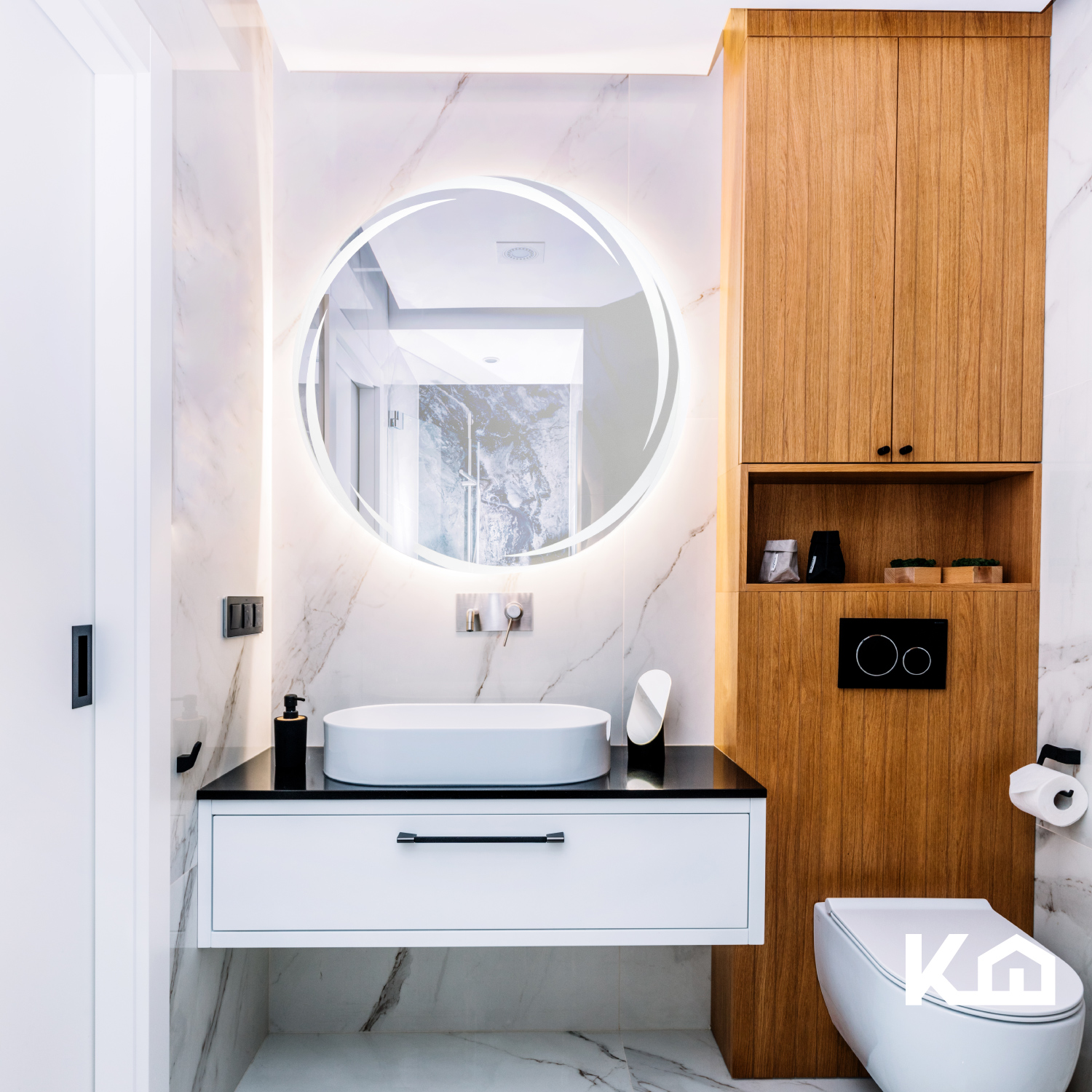 Foto 3 pulgar | Espejo Circular KingsHouse con Luz Led Sistema Touch