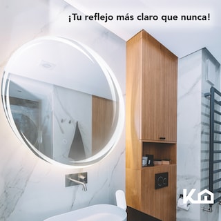 Foto 8 | Espejo Circular KingsHouse con Luz Led Sistema Touch