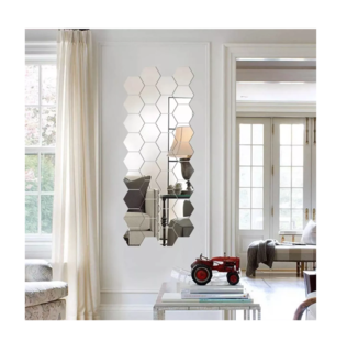 Foto 2 | Espejos Decorativos para Pared Acrílicos Adhesivos 24 Pzs Plateado