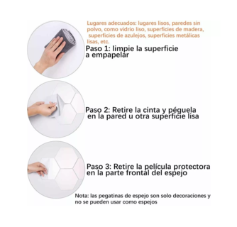 Foto 4 | Espejos Decorativos para Pared Acrílicos Adhesivos 24 Pzs Plateado