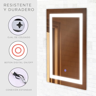 Foto 5 | Espejo Rectangular Gravita con Luz Led