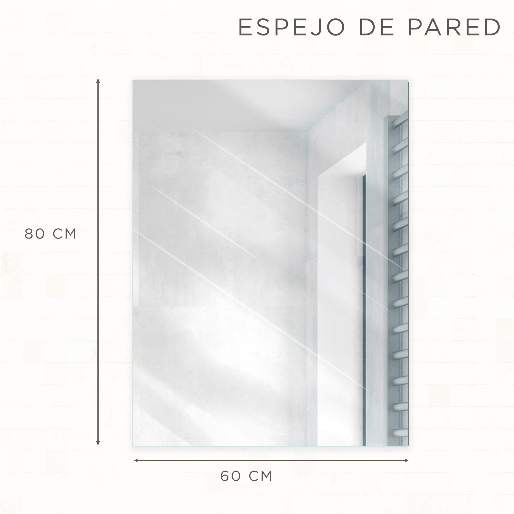 Foto 4 | Espejo Rectangular Gravita 60 x 80 cm