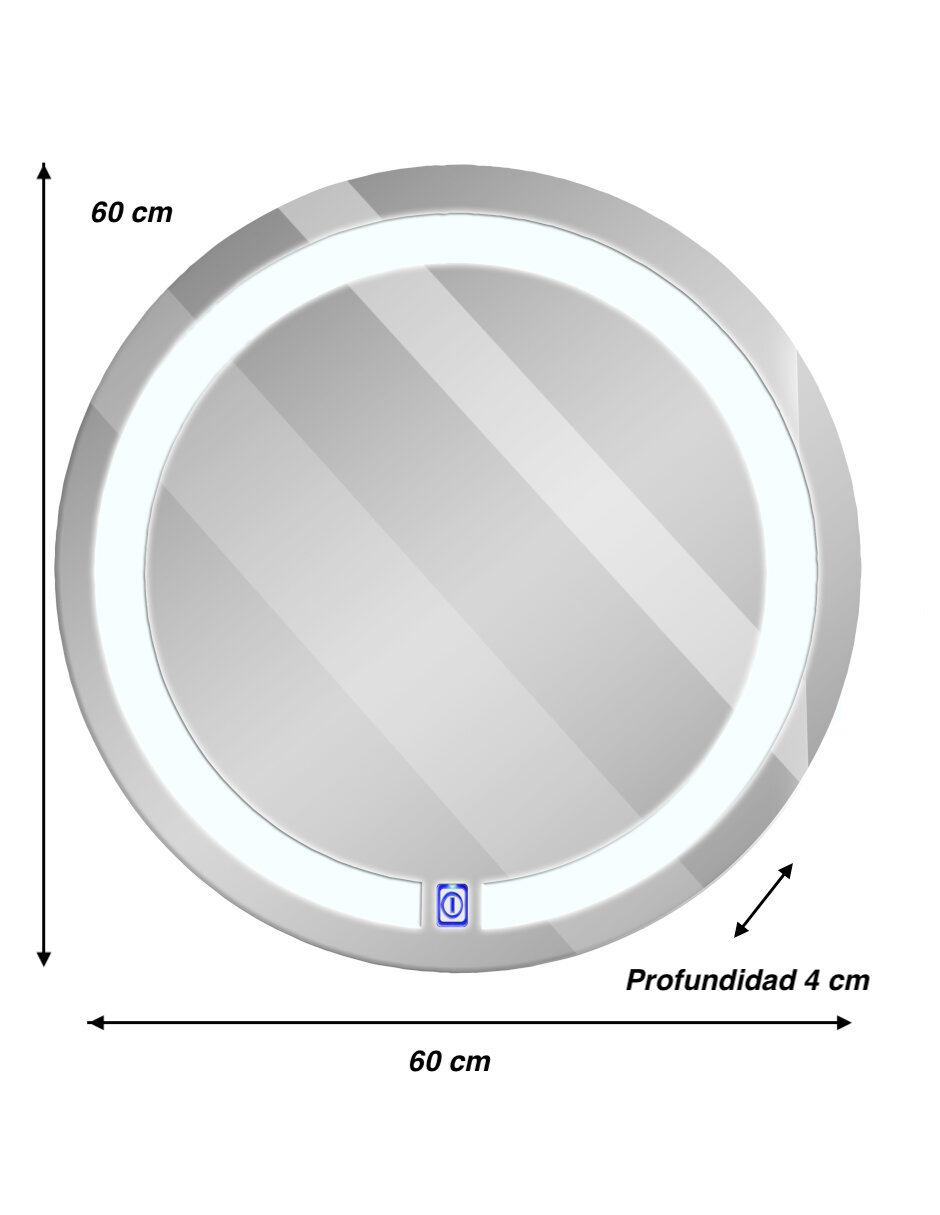 Foto 7 | Espejo Redondo Led ARD con Detalles Grabados al Láser 60 cm de Diámetro