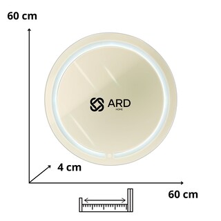 Foto 8 | Espejo led ARD Glanz Luminous Glass HaloGlow 60 cm