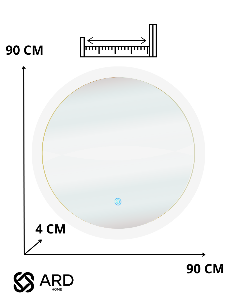 Foto 8 | Espejo Redondo Led ARD 90 cm