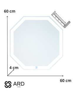 Foto 8 | Espejo Octagonal Led ARD con Detalles Grabados al Láser 60 cm
