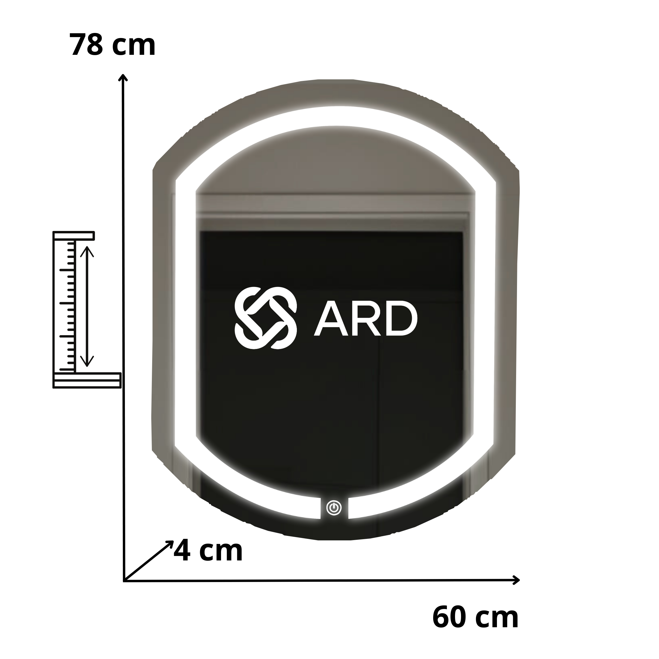 Foto 8 | Espejo Led ARD Glanz Luminous Capsule 78 x 60