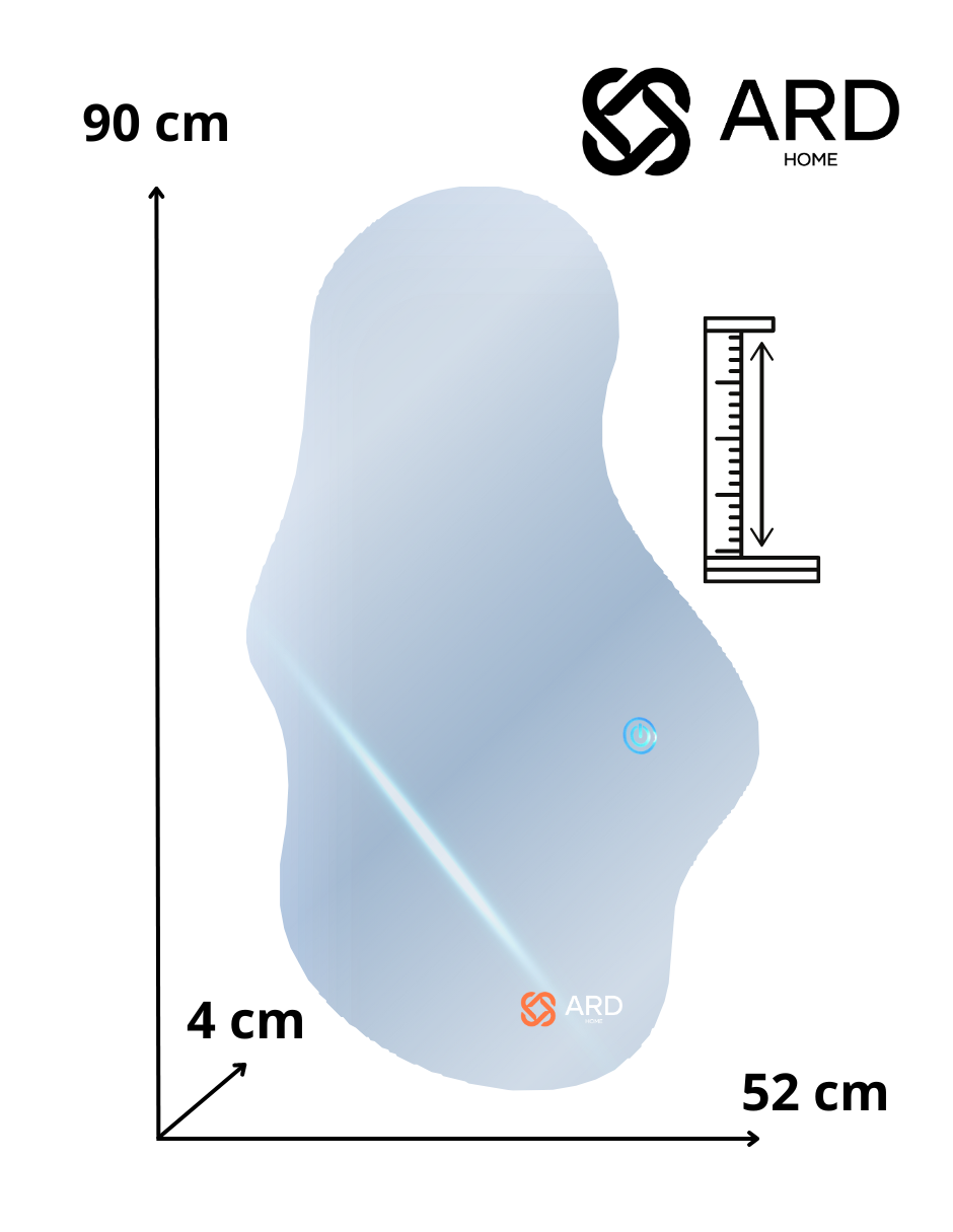 Foto 7 | Espejo con Luz Led Ard 90 x 52 cm