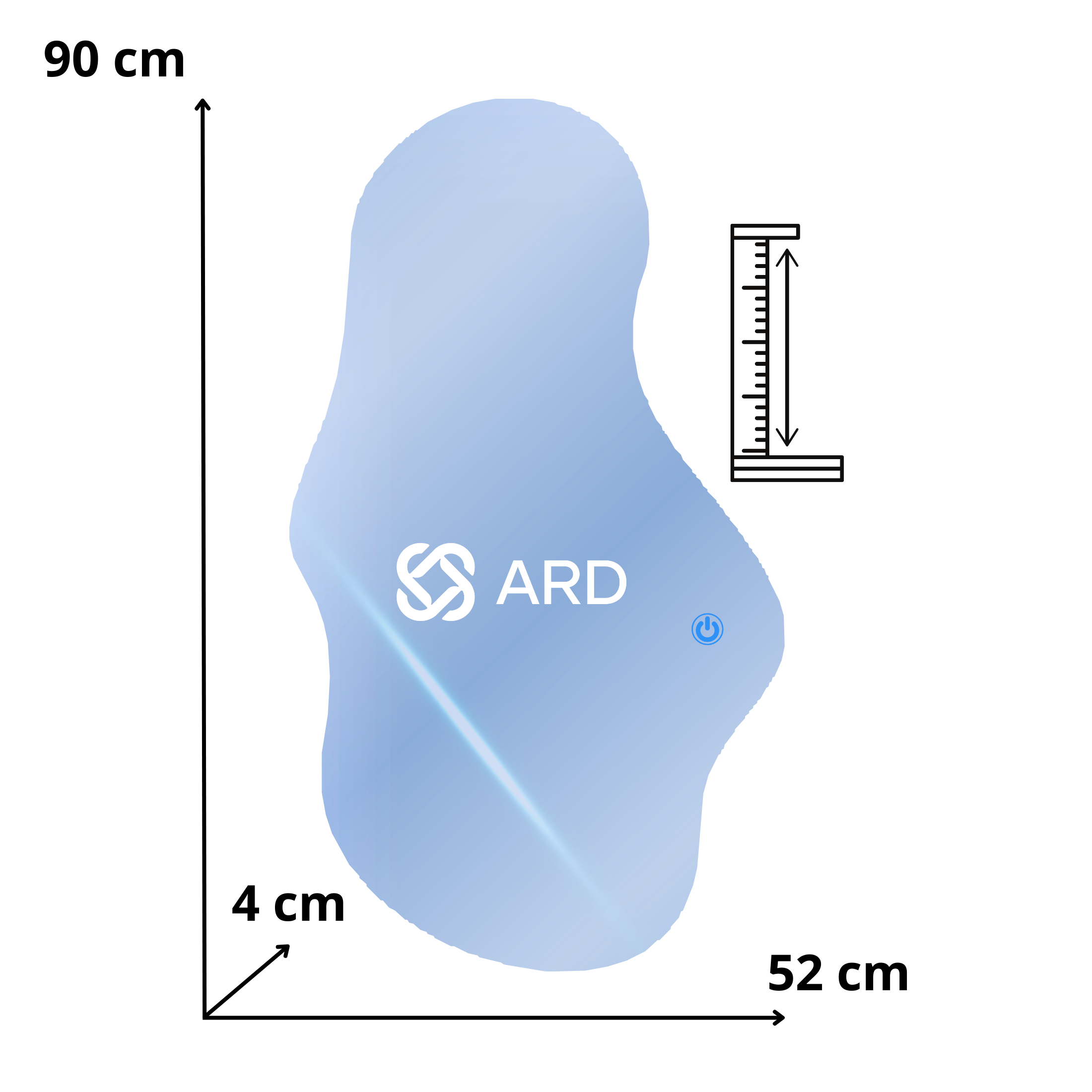 Foto 9 pulgar | Espejo Led ARD Glanz Luminous Cloud 90 x 52 cm Luz LED Ajustable