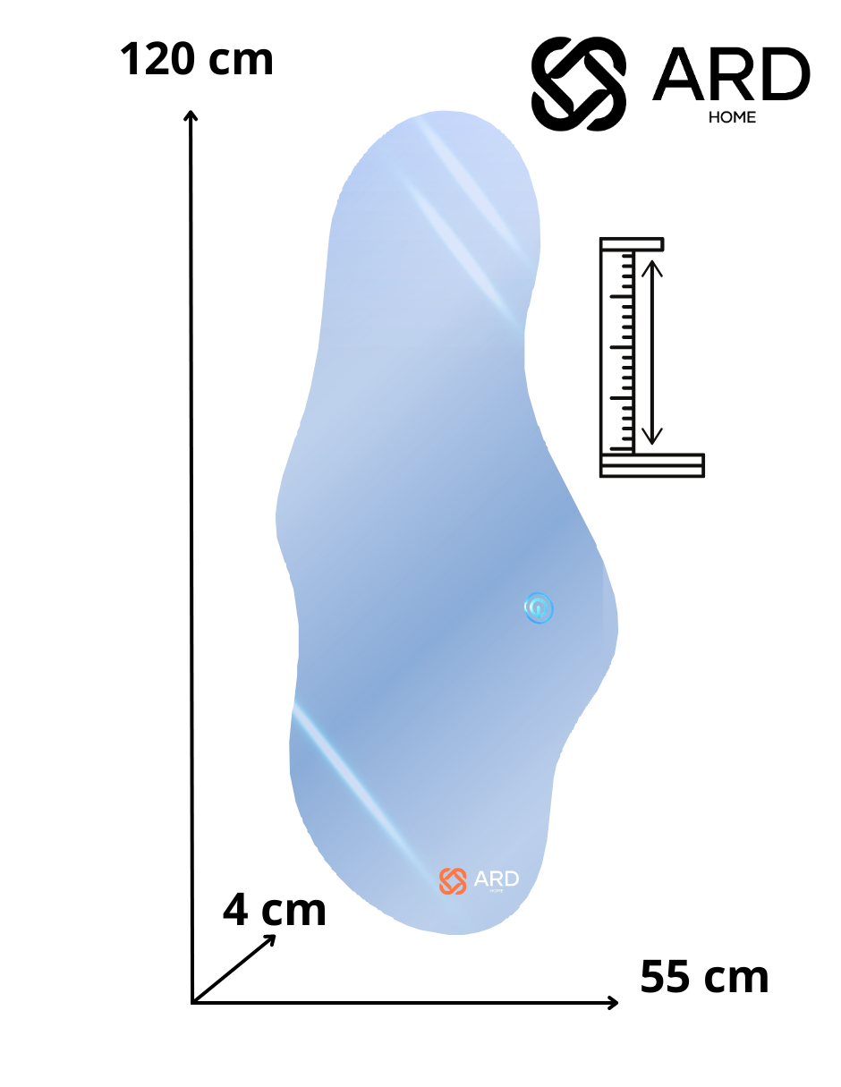 Foto 8 pulgar | Espejo Led Forma Irregular Ard 120 x 55 cm