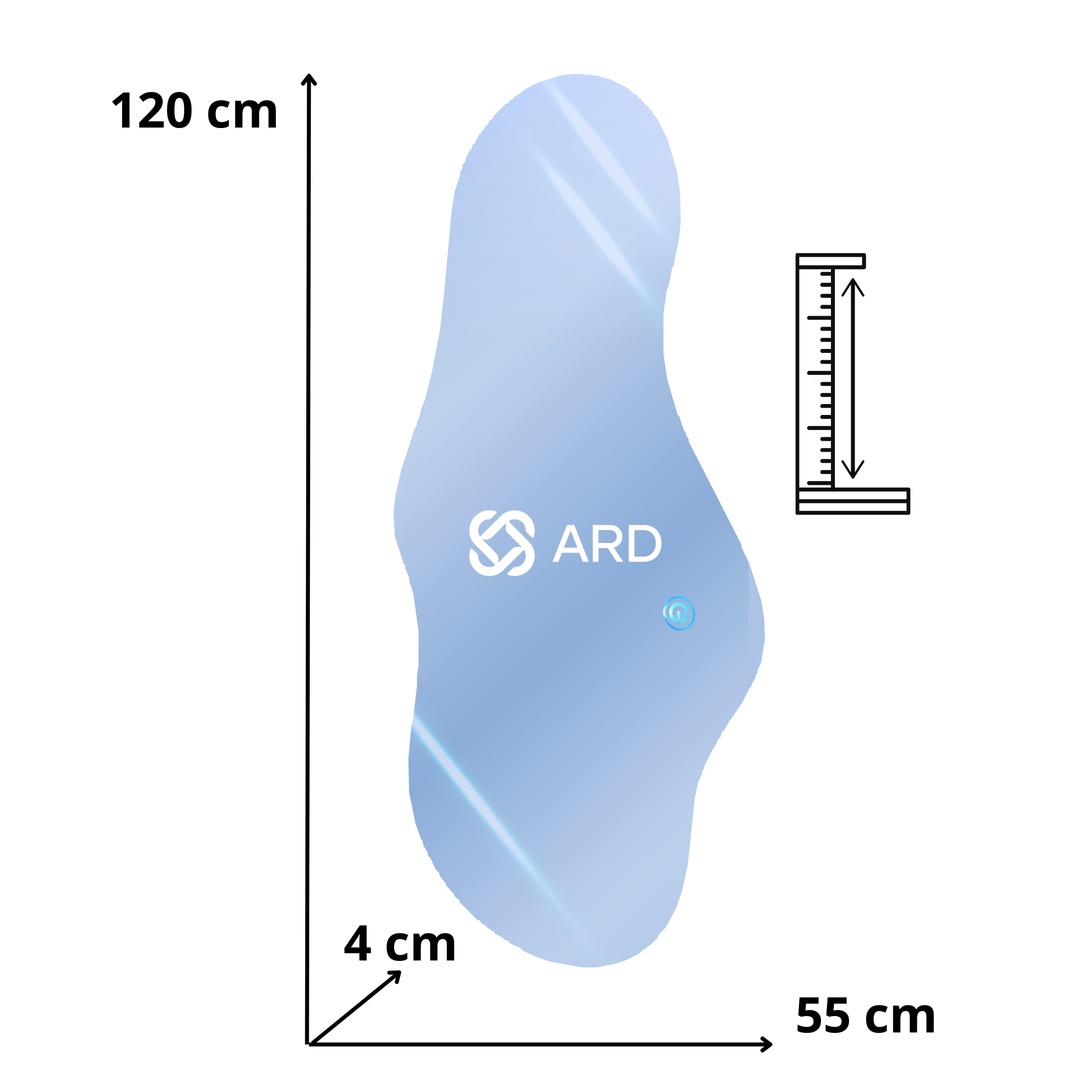 Foto 8 | Espejo Led Forma Irregular Ard 120 x 55 cm